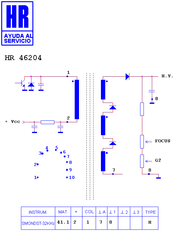 Schematic diagram for HR 46204