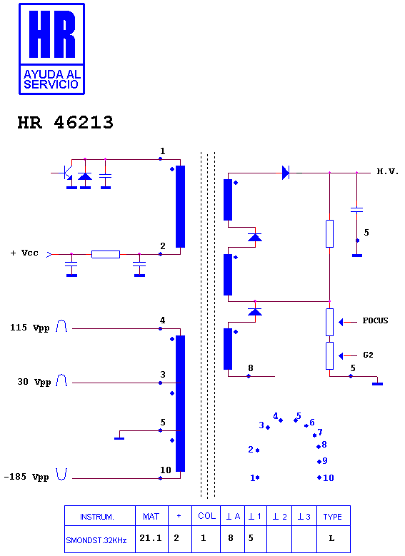 Schematic diagram for HR 46213