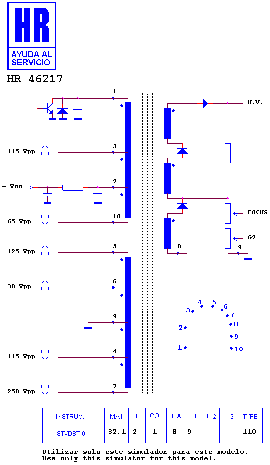 Schematic diagram for HR 46217