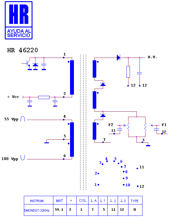 Schematic diagram for HR 46220