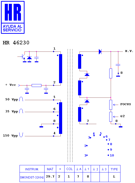 Schematic diagram for HR 46230