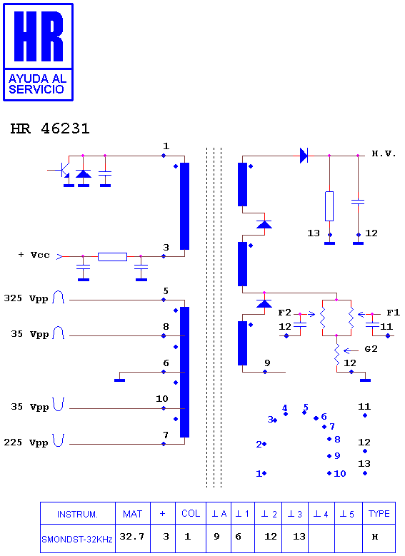 Schematic diagram for HR 46231