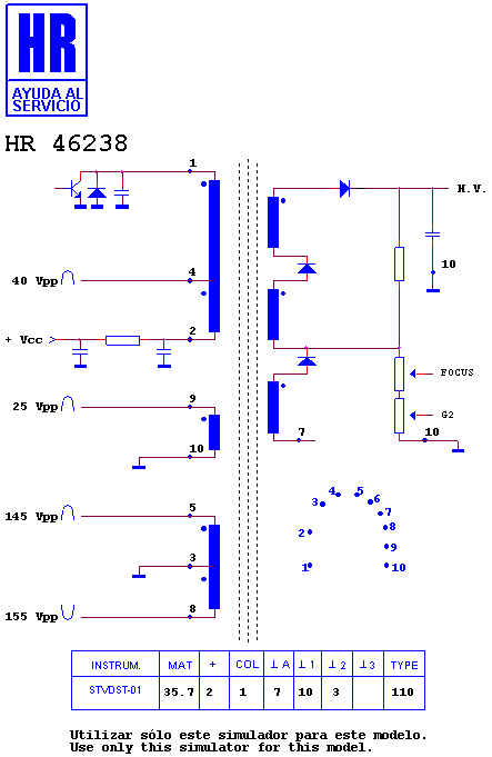 Schematic diagram for HR 46238