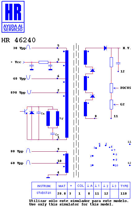 Schematic diagram for HR 46240