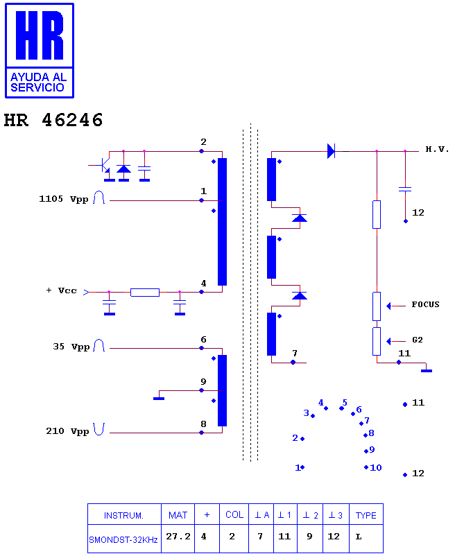 Schematic diagram for HR 46246