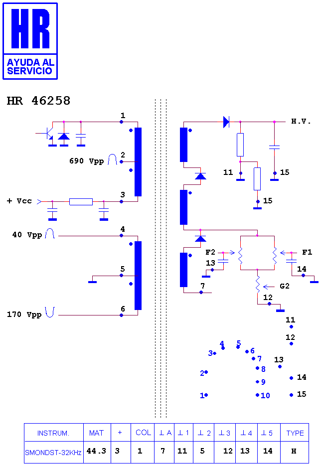 Schematic diagram for HR 46258