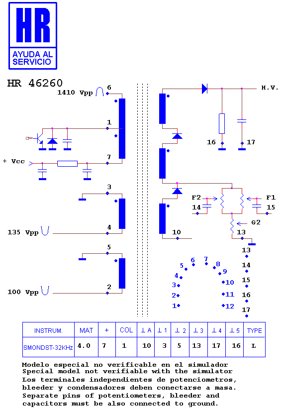 Schematic diagram for HR 46260