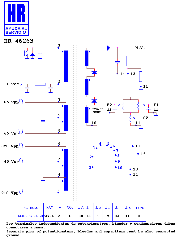 Schematic diagram for HR 46263