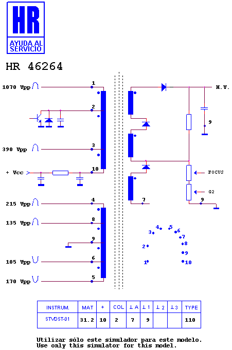 Schematic diagram for HR 46264