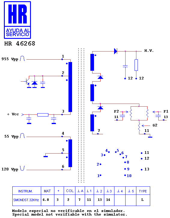 Schematic diagram for HR 46268