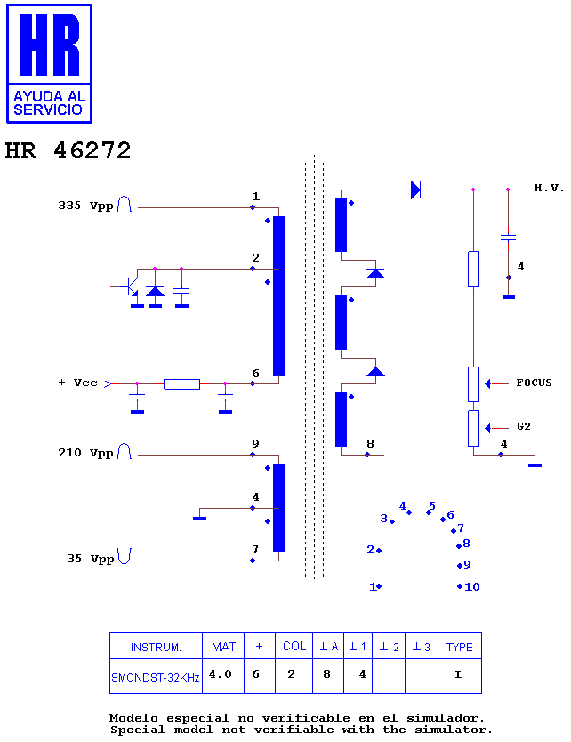 Schematic diagram for HR 46272