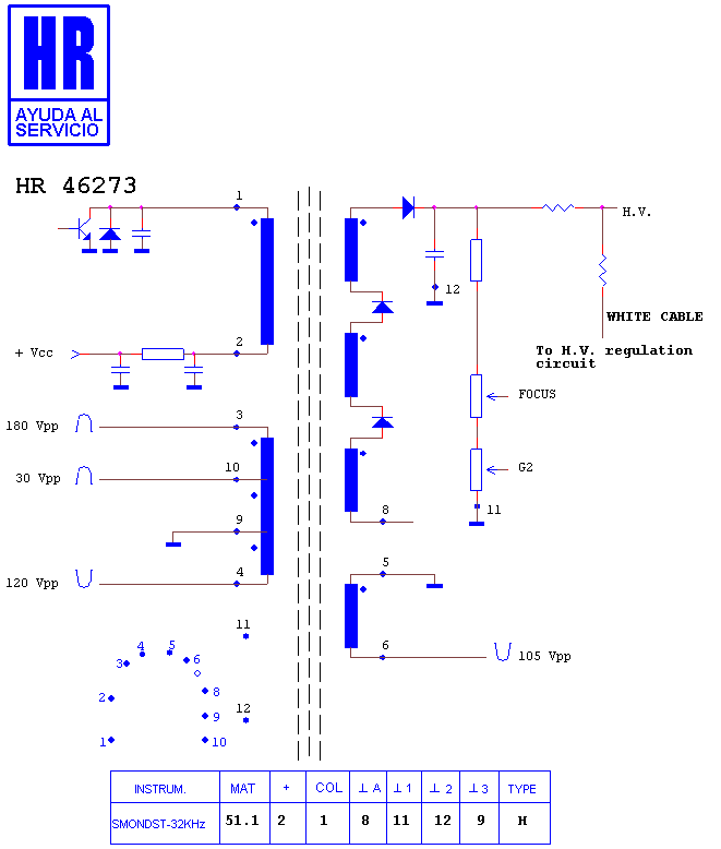 Schematic diagram for HR 46273