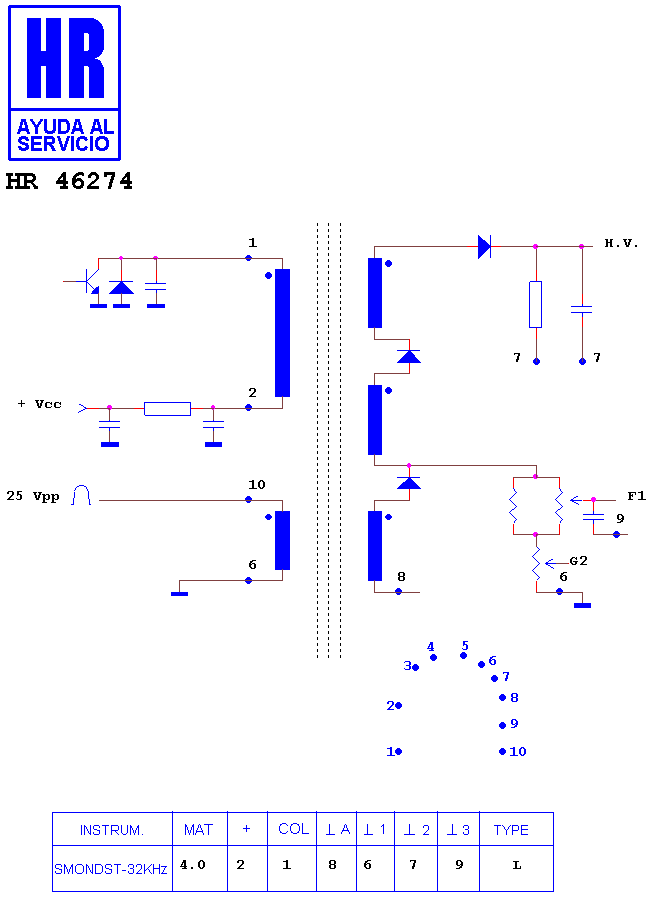 Schematic diagram for HR 46274