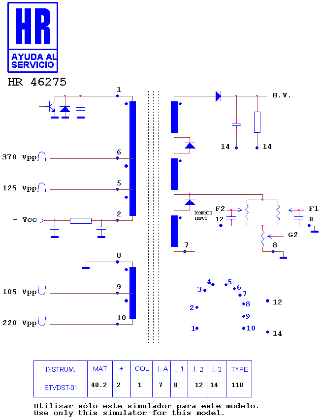 Schematic diagram for HR 46275
