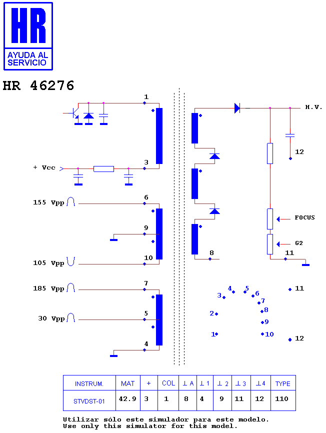 Schematic diagram for HR 46276
