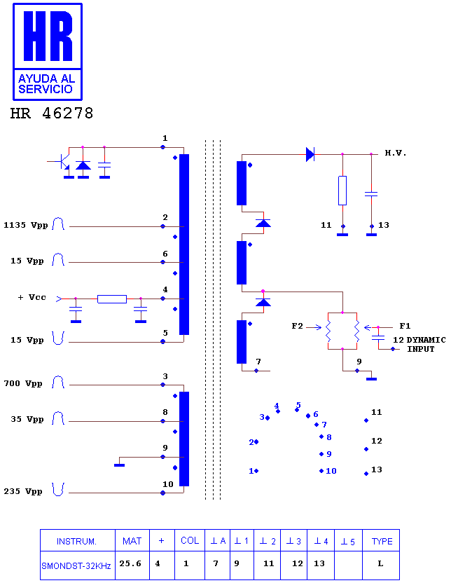 Schematic diagram for HR 46278