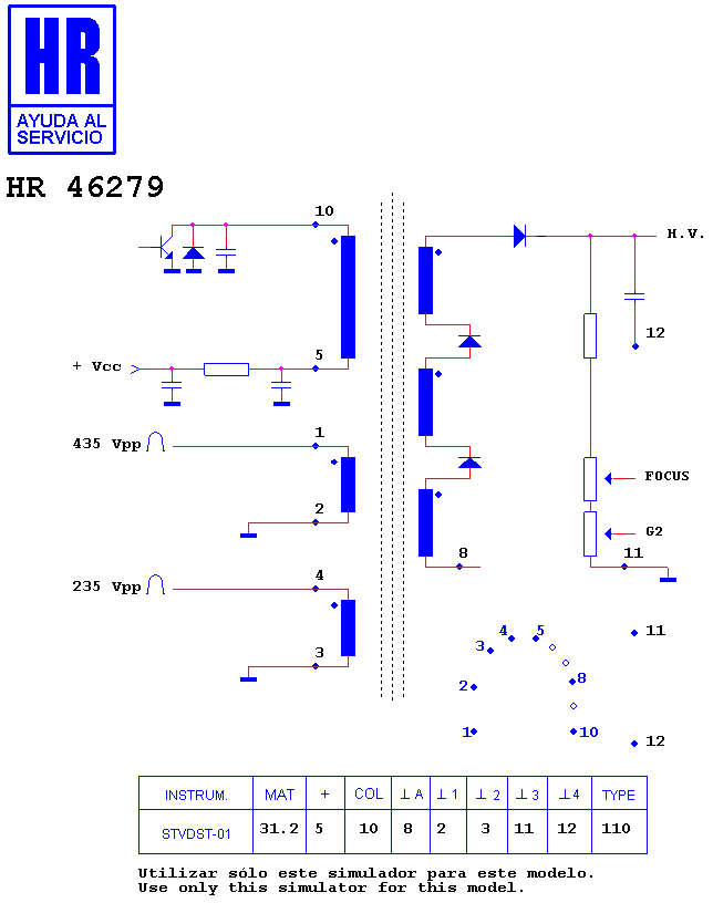Schematic diagram for HR 46279