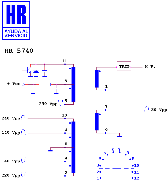 Schematic diagram for HR 5740