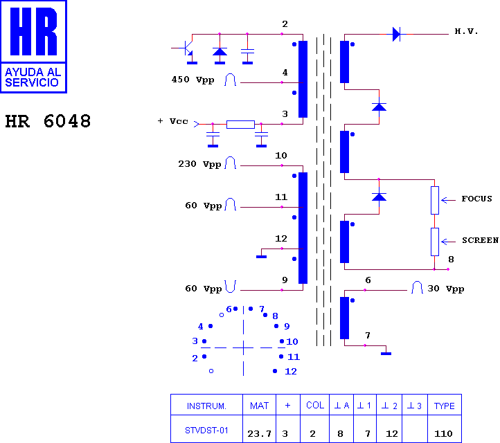 Schematic diagram for HR 6048