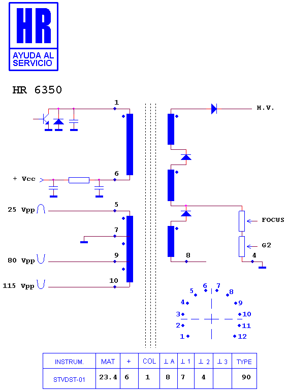 Schematic diagram for HR 6350