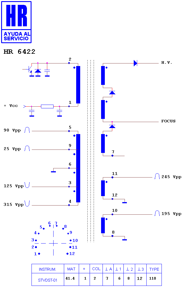 Schematic diagram for HR 6422