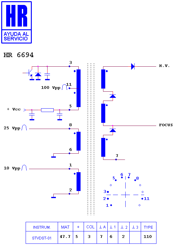 Schematic diagram for HR 6694