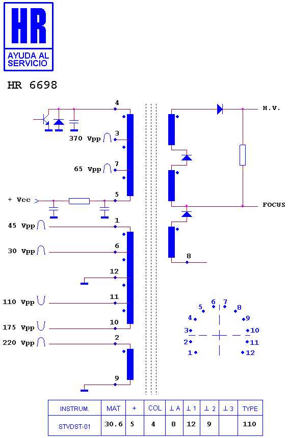 Schematic diagram for HR 6698