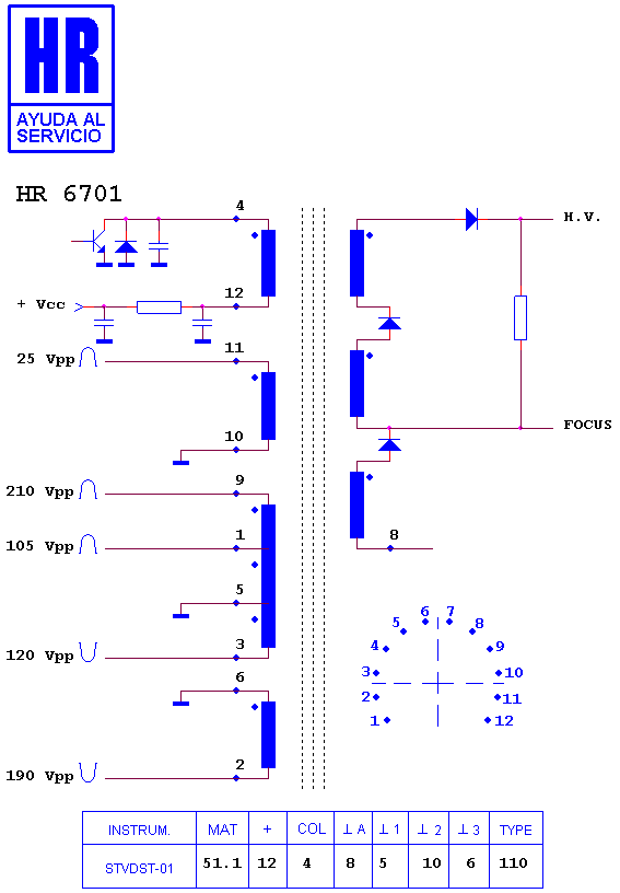 Schematic diagram for HR 6701