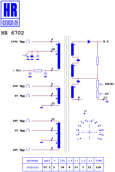 Schematic diagram for HR 6702