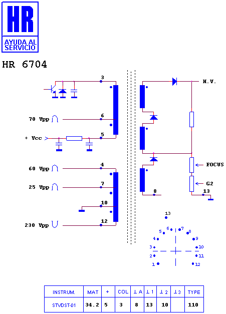 Schematic diagram for HR 6704