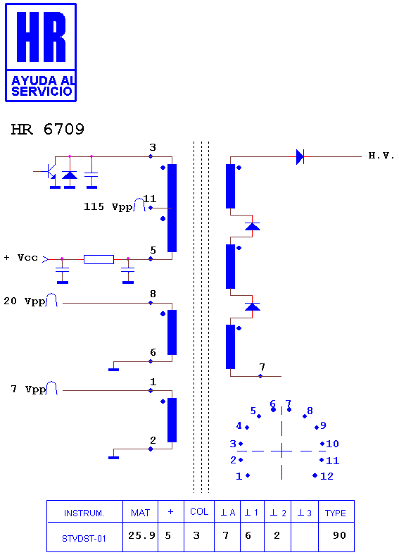 Schematic diagram for HR 6709