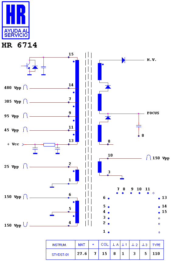 Schematic diagram for HR 6714