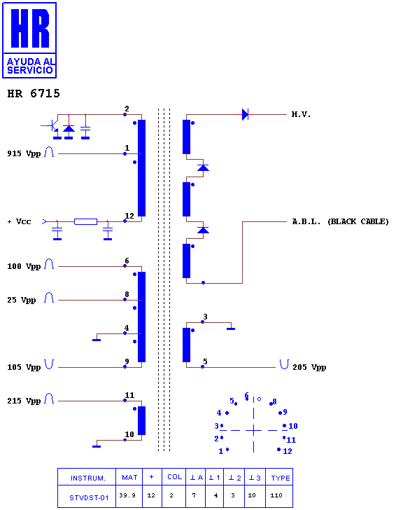 Schematic diagram for HR 6715