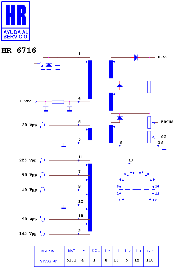 Schematic diagram for HR 6716