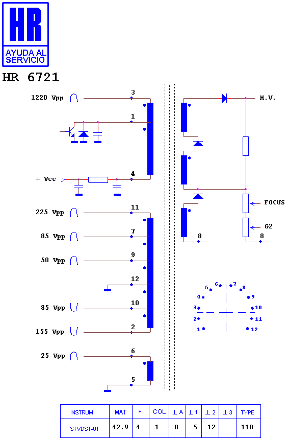 Schematic diagram for HR 6721