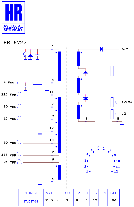 Schematic diagram for HR 6722