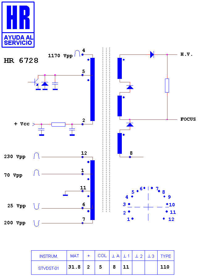 Schematic diagram for HR 6728
