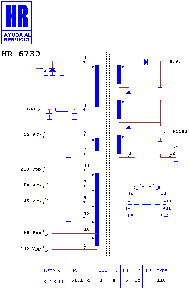 Schematic diagram for HR 6730