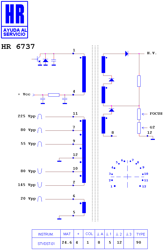 Schematic diagram for HR 6737