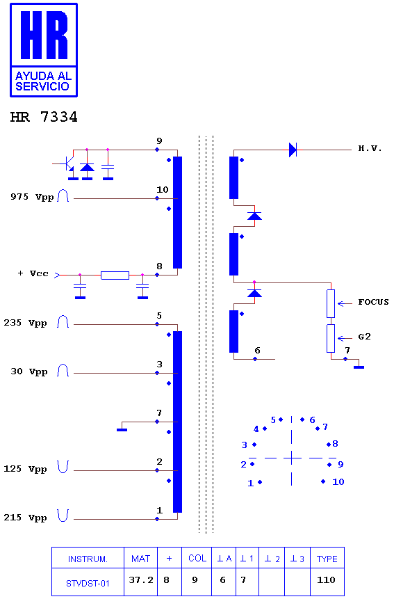 Schematic diagram for HR 7334