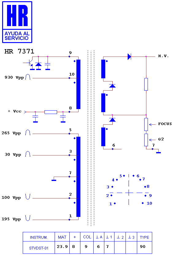 Schematic diagram for HR 7371