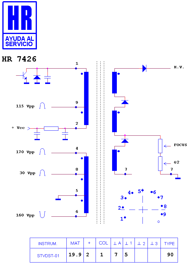 Schematic diagram for HR 7426