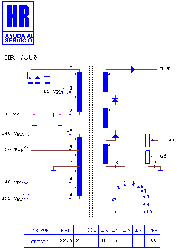 Schematic diagram for HR 7886