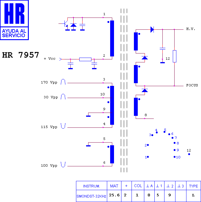 Schematic diagram for HR 7957