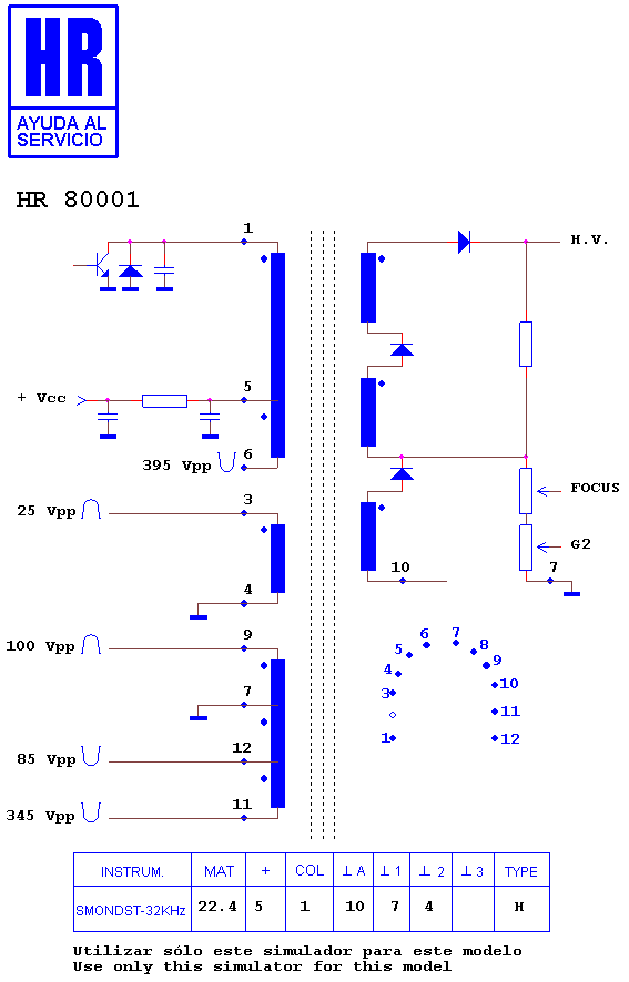 Schematic diagram for HR 80001