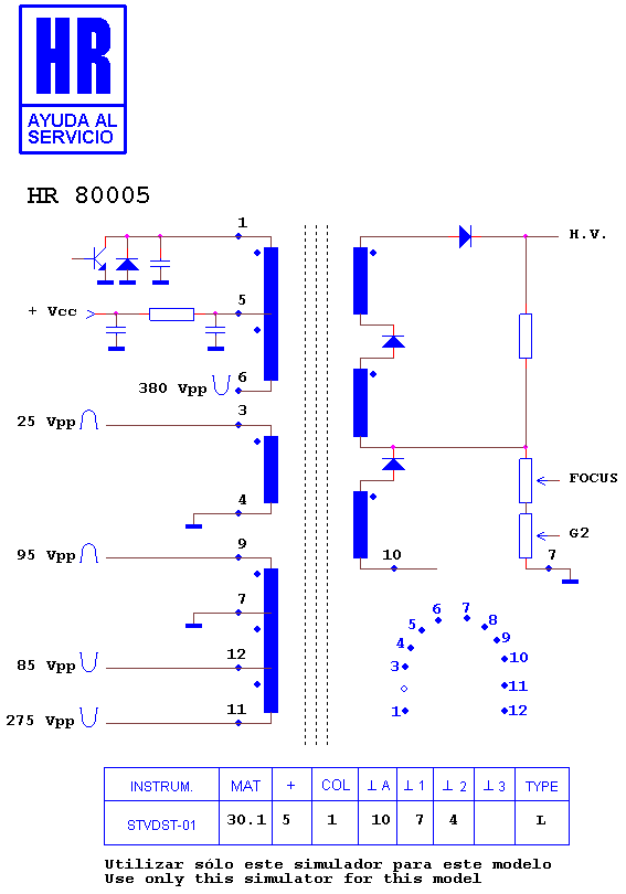 Schematic diagram for HR 80005