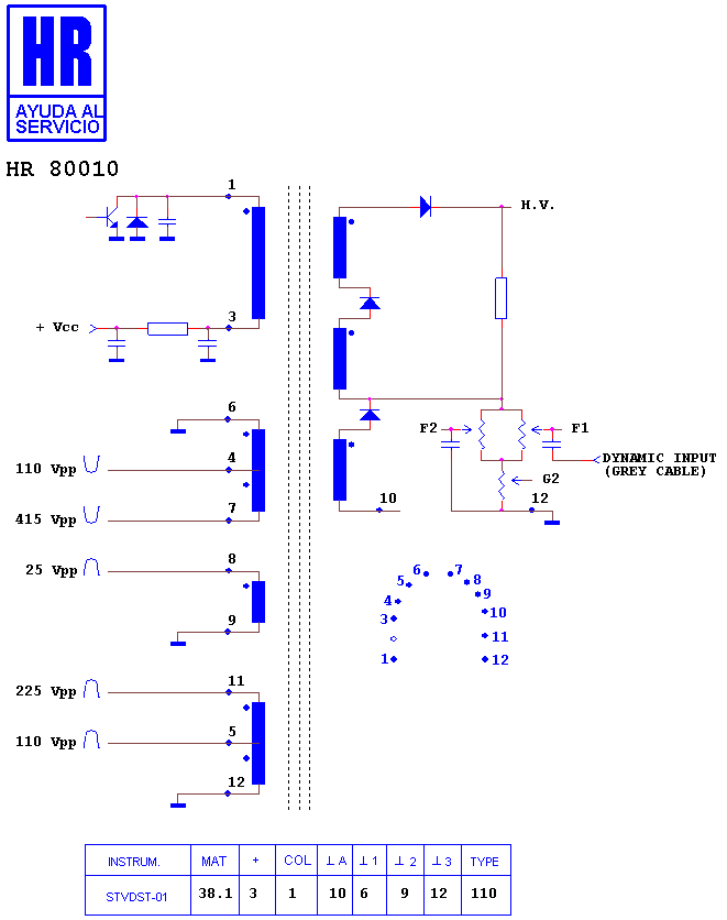 Schematic diagram for HR 80010