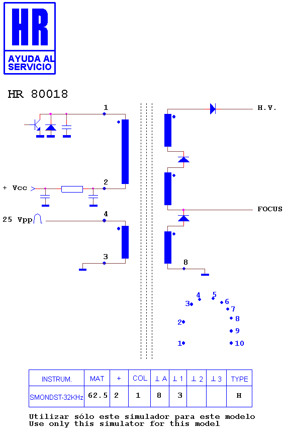 Schematic diagram for HR 80018