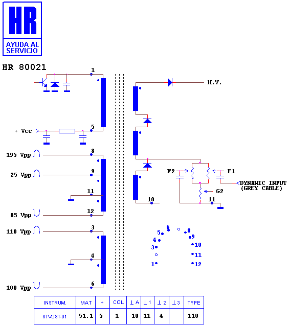 Schematic diagram for HR 80021