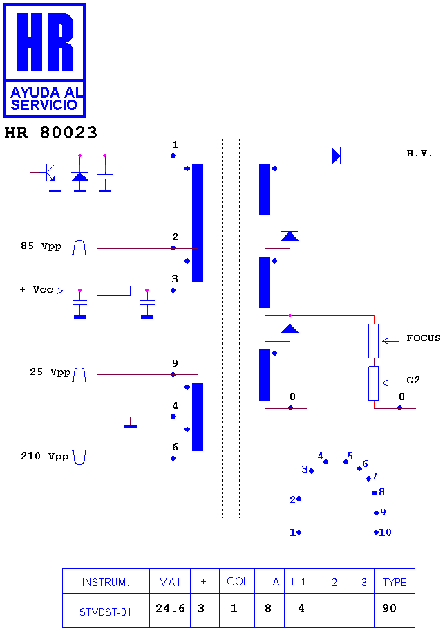Schematic diagram for HR 80023